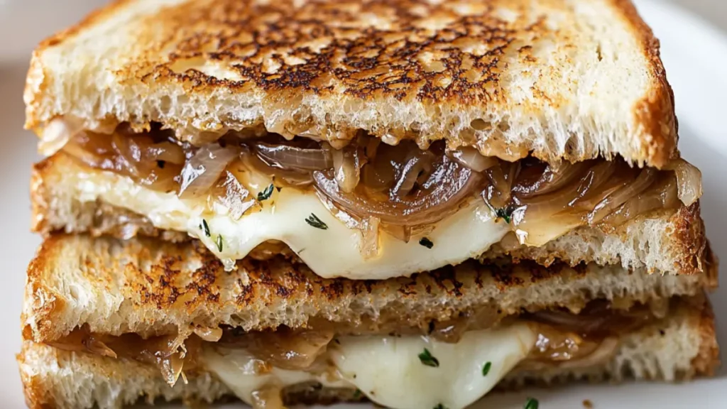 grilled onion cheese sandwich