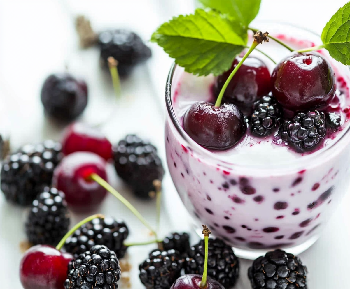 black cherry and black berry smoothie recipe