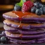 taro-flavored pancakes