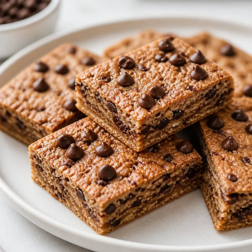 Chocolate Chip Lunchbox Bars close-up view