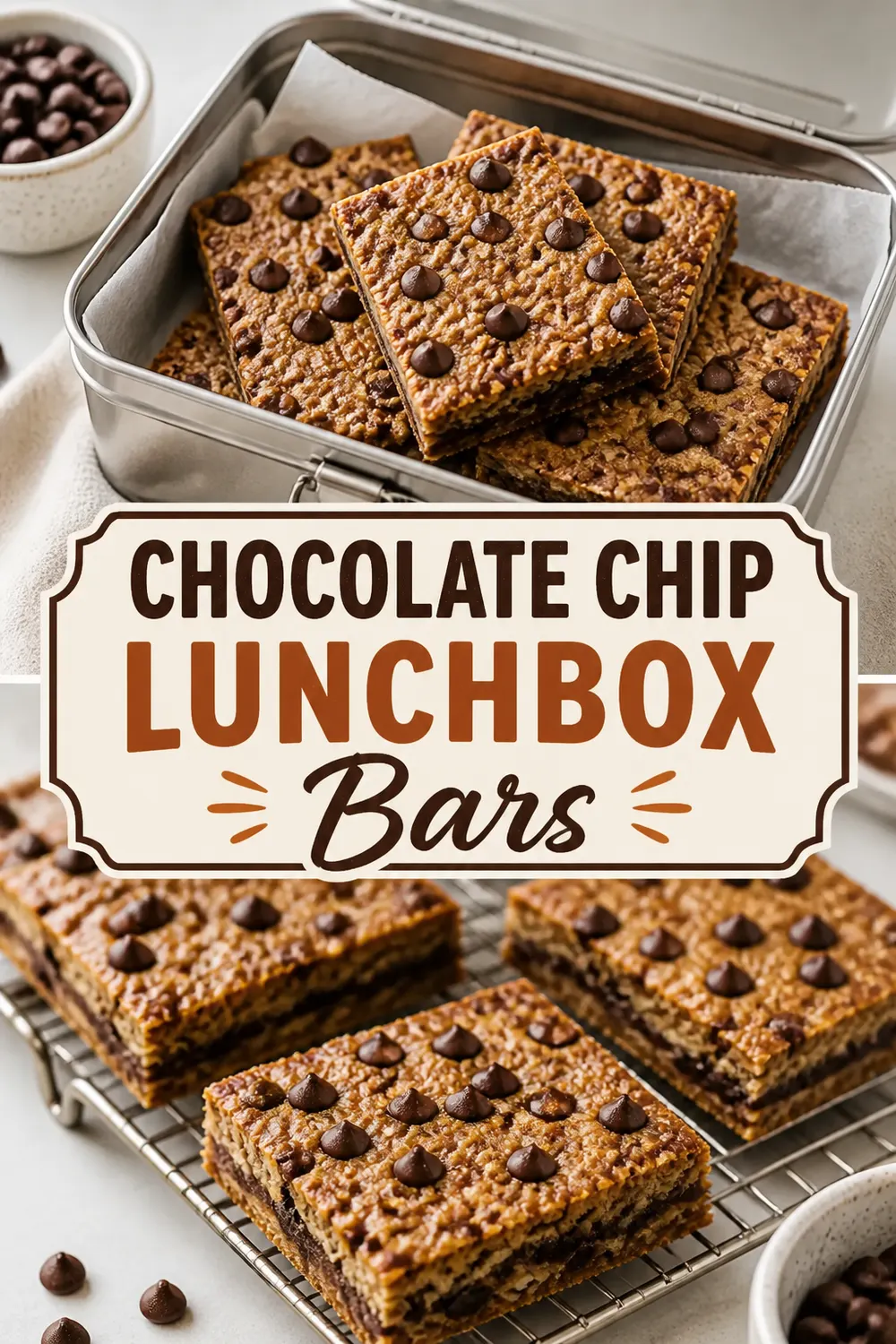 Chocolate Chip Lunchbox Bars Pinterest pin