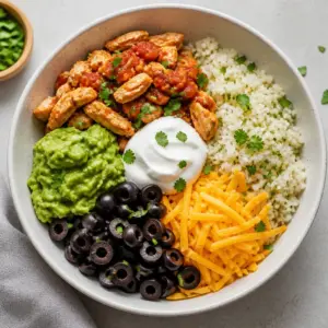 Healthy Lunchbox Chicken Burrito Bowls