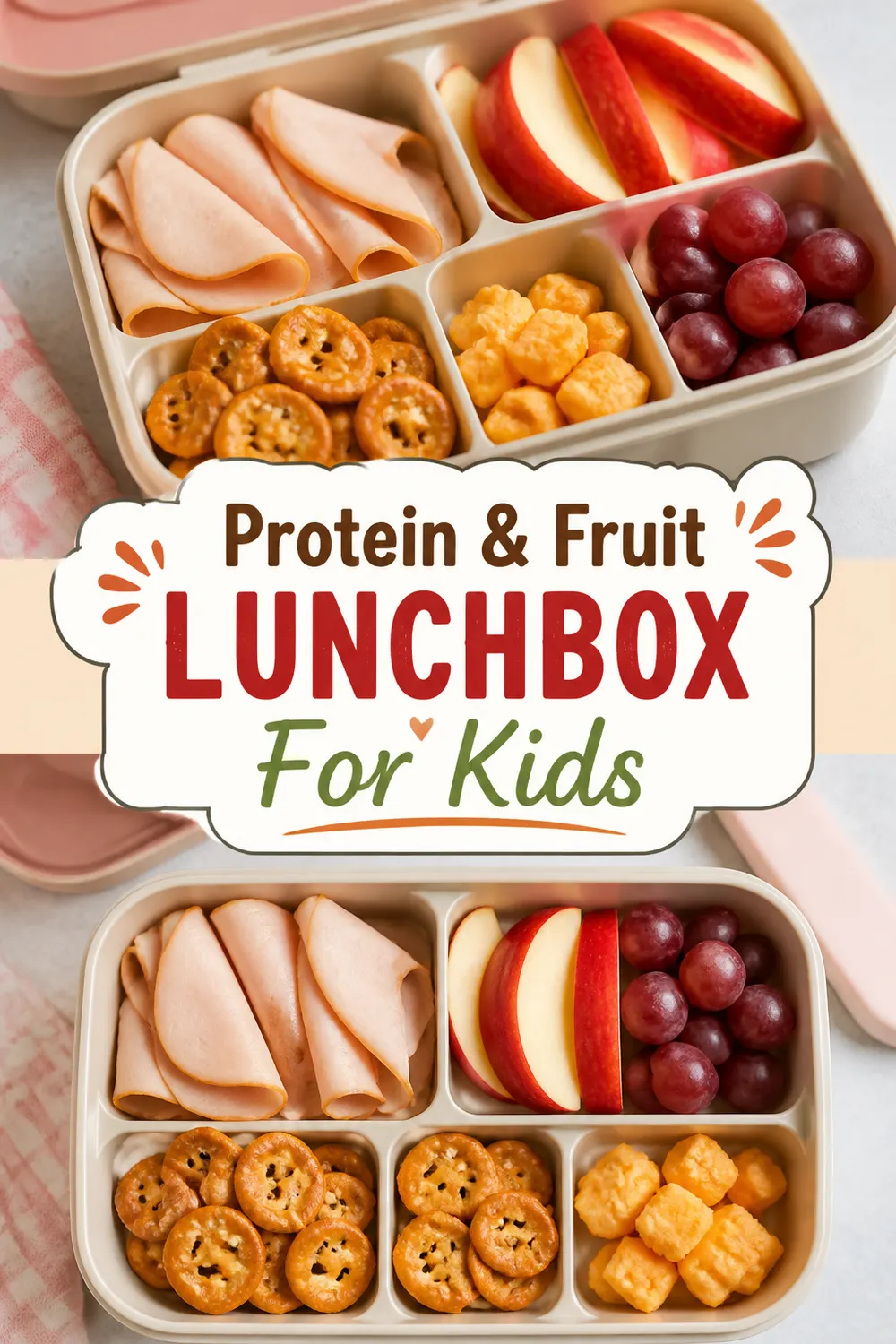 Protein & Fruit LunchBox For Kids Pinterest pin