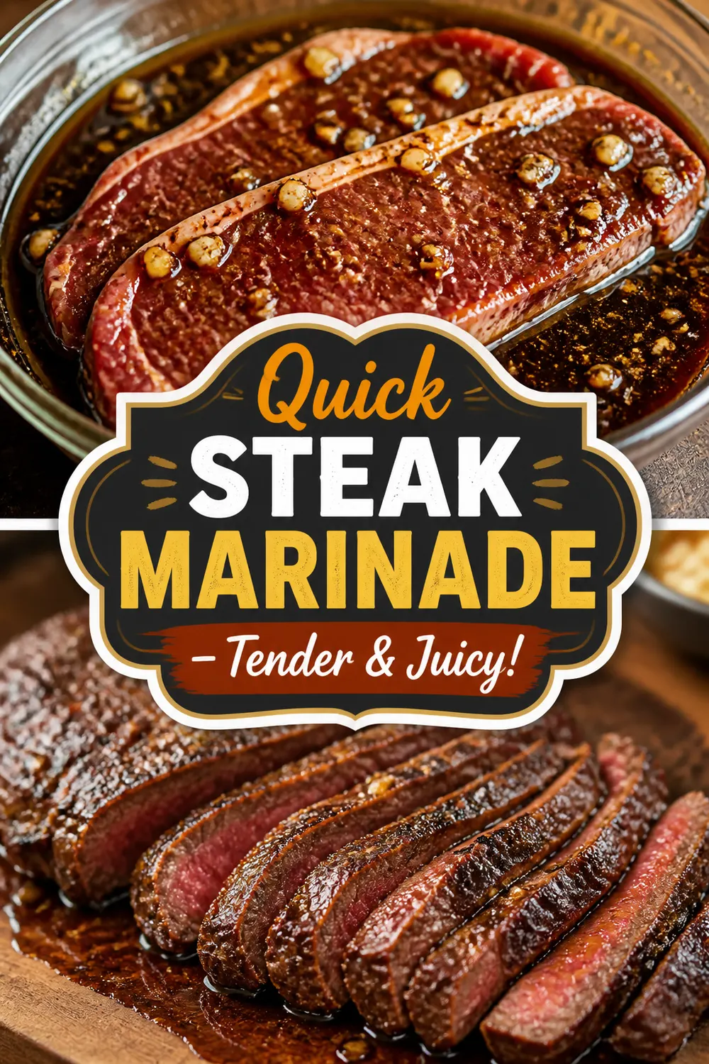 Quick Steak Marinade – Tender & Juicy! Pinterest pin