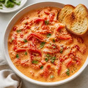 Roasted Red Peppers in White Sauce